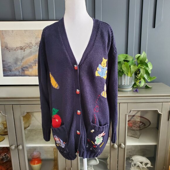 Vtg Disney Catalog Winnie the Pooh Cardigan Sweater – Teachercore - Picture 2 of 8